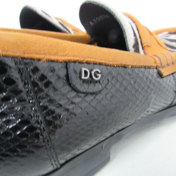 Dolce & Gabbana Men\'s Size 7 Brown Black Calf Hair, Nubuck And Snakeskin Loafers main image 3